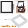 60 Pcs 3D Floating Display Case 2.8 x 2.8 x
