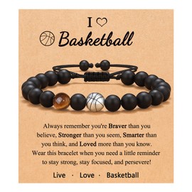 UNGENT THEM Basketball Gifts for Boys 6 8 12 14 Basketball Players Accessories Stuff Bracelet Gifts Stocking Stuffers Gifts for Teen Boys Teenage Basketball Senior Night Player Gifts