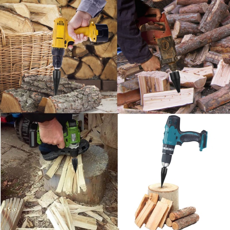 IUIBMI Wood Splitting Drill Bit Duty Removable Firewood Log Splitter