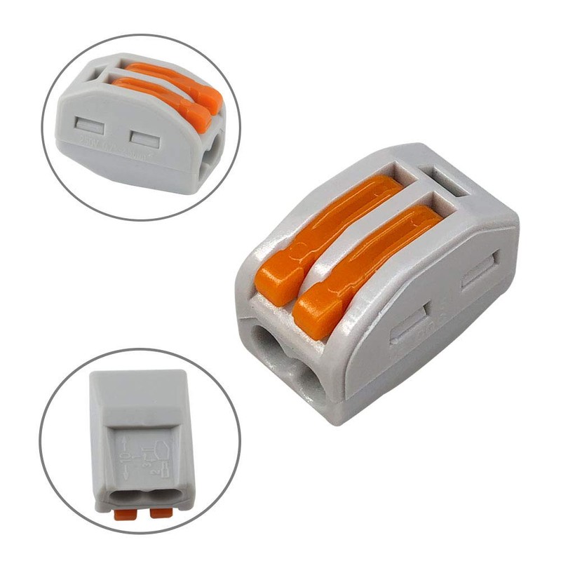 QitinDasen 30Pcs Premium PCT-212 Lever-Nut Wire Connectors, 2 Port Conductor