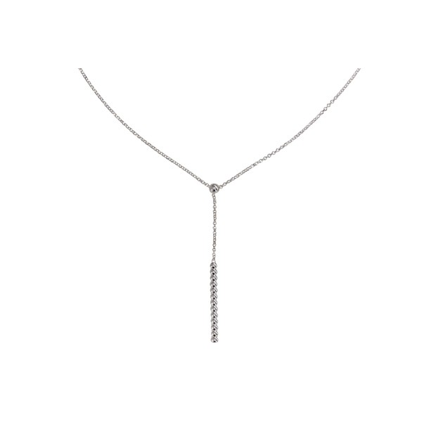 SILBERMOOS Women's Rolo Chain Y Chain Silver Chain Adjustable Length