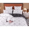 Luofanfei Bed Linen with Zip, Modern Geometric Pattern, 2-Piece/3-Piece Duvet
