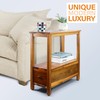 ENKEZI Narrow End Table with Drawer and Shelf – Slim