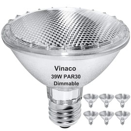 Par30 Short Neck, 6pcs PAR30 39W 120V Halogen Light Bulbs, Dimmable. Premium Quality for Long Lasting Life, E26 Base, 3000K Warm White, par30 Flood Light Great for Accent Lighting, Tracking Light