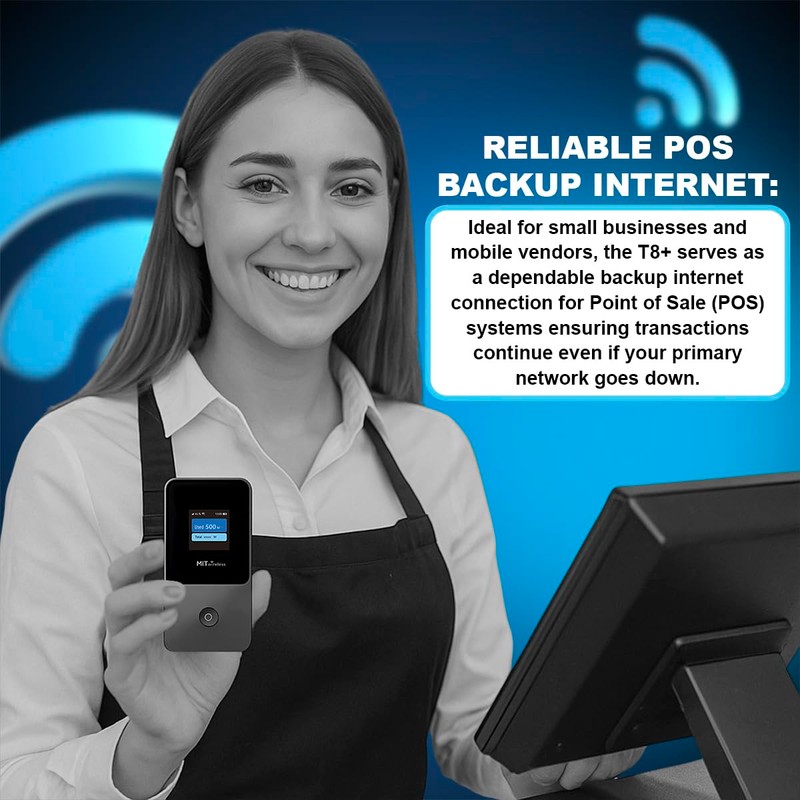 MITwireless T8+ Portable WiFi Hotspot | 4G LTE Mobile Internet