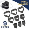 QUARKZMAN Leather Heart Shape Hole Punch Set 9 Sizes Leather