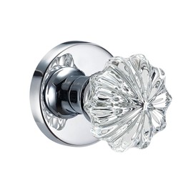 dairazan Dummy Glass Door Knob Polished Chrome Silver Rosette for Wardrobe Closet Drawer Modern Crystal Door Handle