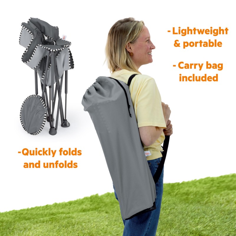Bright Starts Pop 'N Chill Travel Seat, Indoor/Outdoor Use, Infant