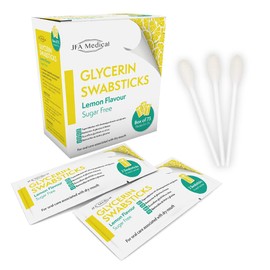 JFA Medical Glycerin Swabsticks Lemon Flavour Sugar Free Swab Sticks for Dry Mouth - Box of 75
