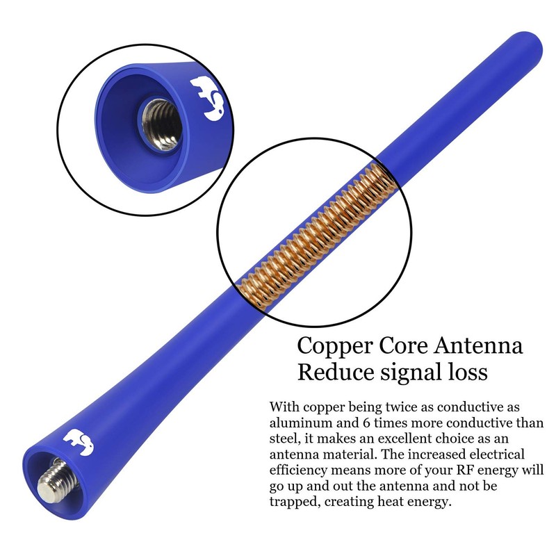 ONE250 7" inch Flexible Copper Core Antenna, Compatible with Jeep