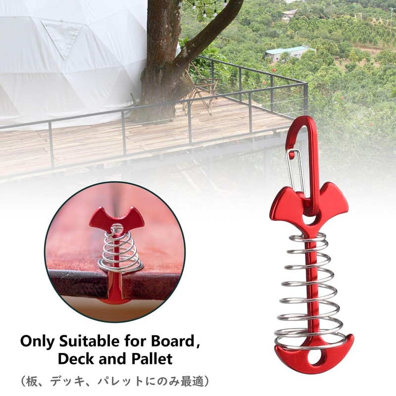 JEELAD Anchor Pegs, Wood Deck Pegs, Tent Pegs, Outdoors, Universal