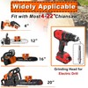 Chainsaw Sharpener, with 3PCS Carbide Cutter Portable Chain Saw Sharpener,