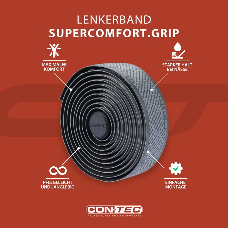 CONTEC Ct Supercomfor T.Grip 03199615 Handlebar Tape 200 mm Grey