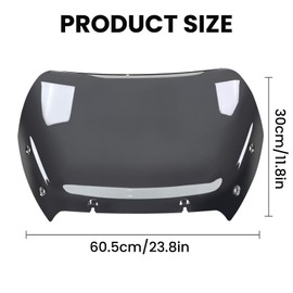 12'' Windshield Windscreen Wind Splitter Compatible with Harley Road Glide CVO FLTRXSE 2023-2025 CVO ST FLTRXSTSE FLTRX 2024 (Dark Gray)