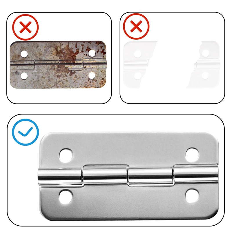 BOXOB 3pcs Stainless Steel Cooler Hinges, Ice Chest Replacement Parts