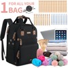 Crochet Bag Backpack,Knitting Bag Backpack and Totes Organizer with USB