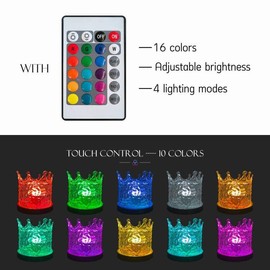 Masshomi Crown Desk Lamp Northern Light Ocean Wave Projector 16 Color Change Touch Remote Control USB Charge,Projective Illusion Night Light for Bedroom Nursery Living Bar Coffee Shop…