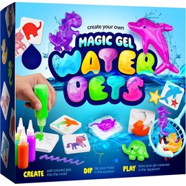 Magic Water Elf Toy Kit with Magic Gels, Molds, Parent-child Interactive Game Toy, Educational Toy for Kids, Birthday Gift, Hobbies Ideas:_【10 molds + 8 colors】*1 pcs