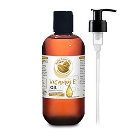 NEW Vitamin E Oil. 8oz. Cold-pressed. Unrefined. Organic. 100% Pure. D-alpha Tocopherol. 75,000 IU. Hexane-free. Rejuvenates Skin. Natural Antioxidant. For Hair, Skin, Nails, Stretch Marks, Scars.