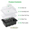 Bonviee 5-Pack Seed Starter Tray Seedling Kits,Plant Starter Kit with