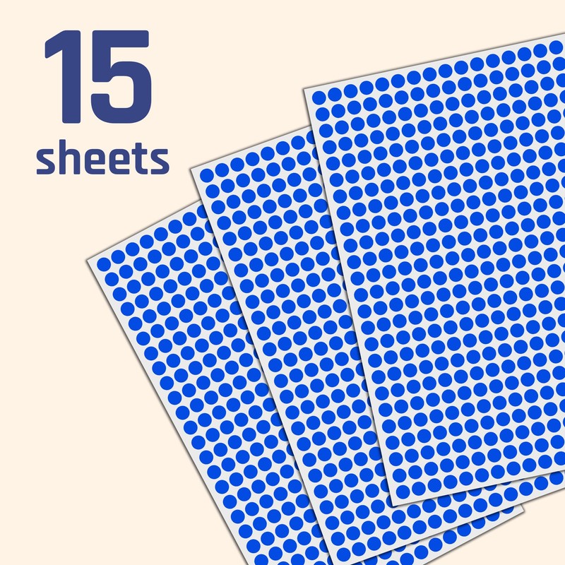 6000 Pack - 1/4" Small Dot Stickers Round Circle Labels