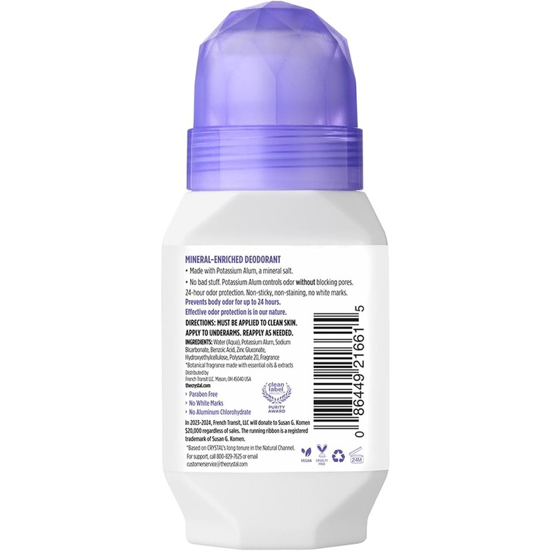 Crystal Essence Roll-On Deodorants, Púrpura