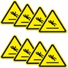 Pack of 8 Warning Stickers 6 x 5 cm Anti-slip