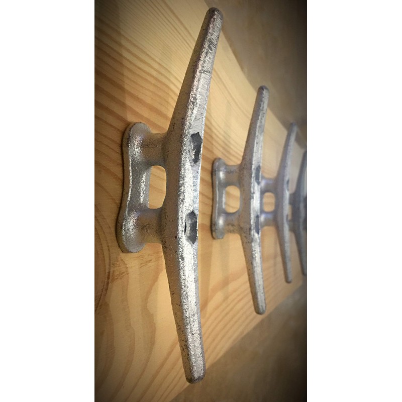 ZUJARA 6 inch Dock Cleats, 5-Pack Galvanized Iron Boat Cleat