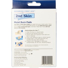 2nd Skin 2nd Skin Moist Burn Pads 3 Inches X 4 Inches Large, Large 3 each (Pack of 3)