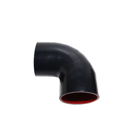 TMKOOL 4-Ply Reinforced High Temperature 3.5" ID 90 Degree Elbow Coupler Silicone Hose (BLACK, 3.5'')