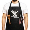 MoonWorks Men's BBQ Apron Grill King Apron for Men Crown,