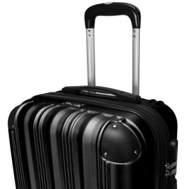 Kemyer Quest Hardside Lightweight Expandable Spinner Suitcase Luggage, Black, 29-inch