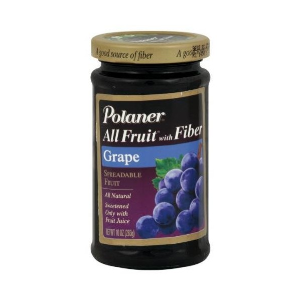 Polaner All Fruit with Fiber Grape Spreadable Fruit 10 oz (Pack of 12)