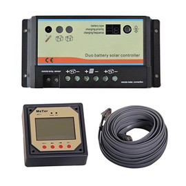 EPEVER PWM Solar Charge Controller EPIPDB-COM Series 10A+ Remote Meter MT-1 Dual Battery Solar Panel Charging System