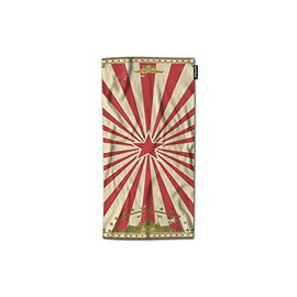 AOYEGO Circus Hand Towel Vintage Carnival Red Stars Sunbeam Fun Performing Arts Hand Towels Lightweight Decorative 30X15 Inch Soft Polyester-Microfiber for Kitchen