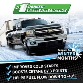 Opti-Lube Winter Formula Anti-Gel Diesel Fuel Additive: 8oz 6 Pack Treats up to 32 Gallons per 8 oz Bottle