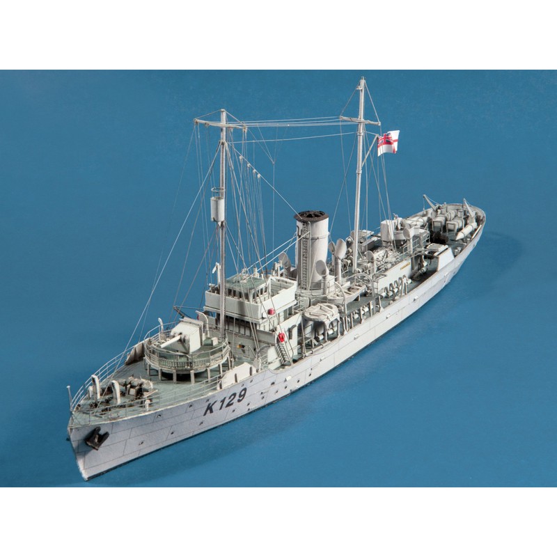 HMV 3264 Cardboard Model Corvette HMCS Agassiz Flower Class