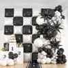 36pcs Black and White Double Sided Checkered Square Balloons Backdrop