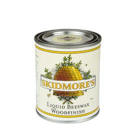 Skidmore's Premium Liquid Beeswax Wood Finish | Natural Non Toxic Formula Will Polish, Condition, Restore Interior Wood | Repair a Scratch, Restores Furniture, Hardwood Floor Restorer | 1 Pint