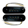 MelTruck® 2 x LED Marker Light Flat and Round Rubber