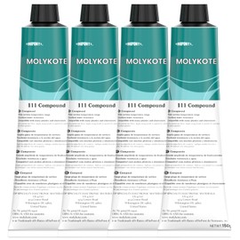 4pcs Molykote 111 Compound Valve Lubricant and Sealant 150g 5.3oz, Silicone Grease for O-Rings, Plug Valves, Seal & Protect Rubber & Plastic Components, Water Resistant, Low Volatility