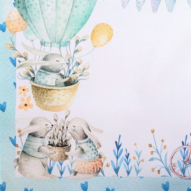 Maison Charlô | Set of 4 Bunny Blue Waterproof Rectangular