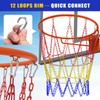 Heavy Duty Basketball Hoop Net, Anti-Rust Carbon Steel Chain Net