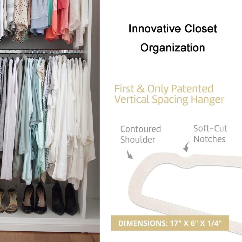 CUTSKY Velvet Hangers 50 Pack, Ultra Slim & Short Neck