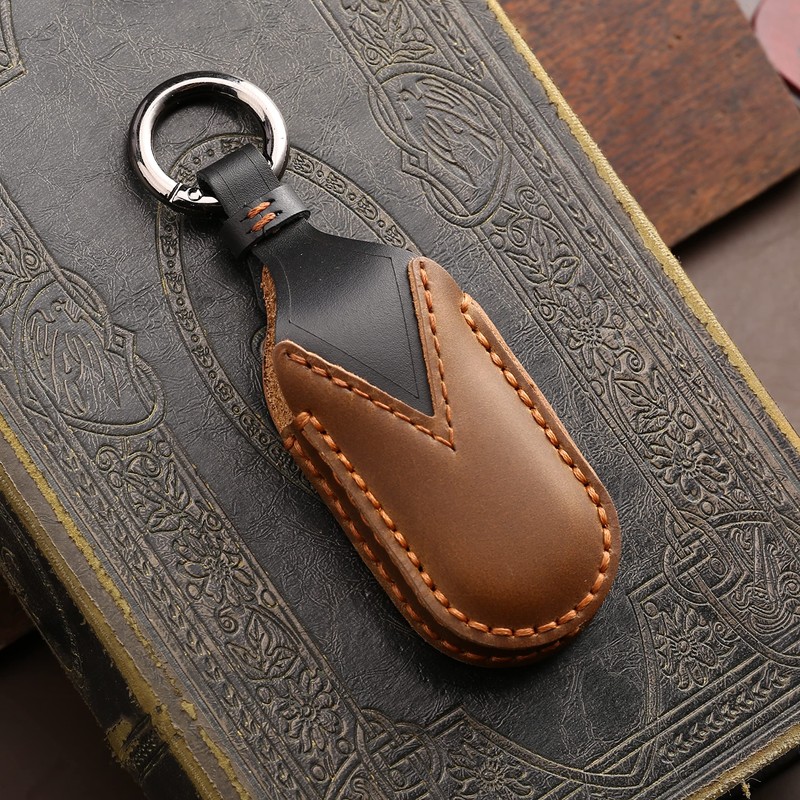 Smasol Sankyo Aluminum Genuine Leather Key Case, Entrance Door, Remote