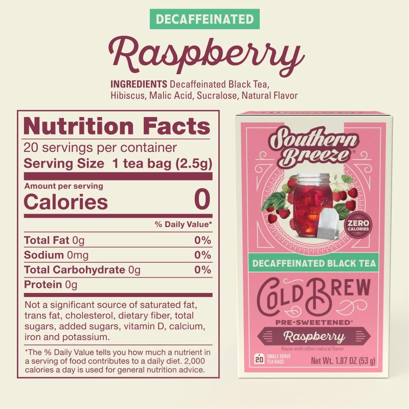 Southern Breeze Sweet Tea Zero Sugar Decaf Cold Brew Tea