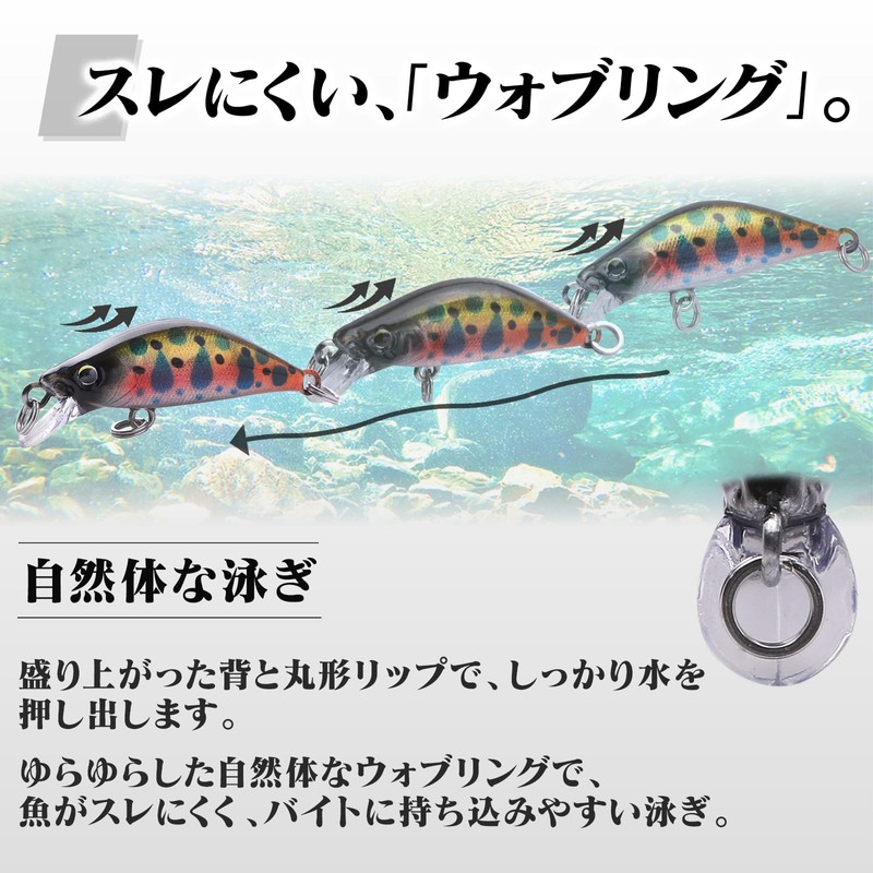 CONTYU Mountain Stream Minnow 5 Set, Punching Out Small Areas,