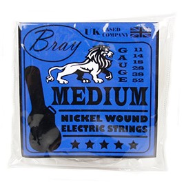 Bray Medium Nickel Wound Electric Guitar Strings (11-52) Perfect For Fender, Gibson, Ibanez, Yamaha & Squier Electric Guitars
