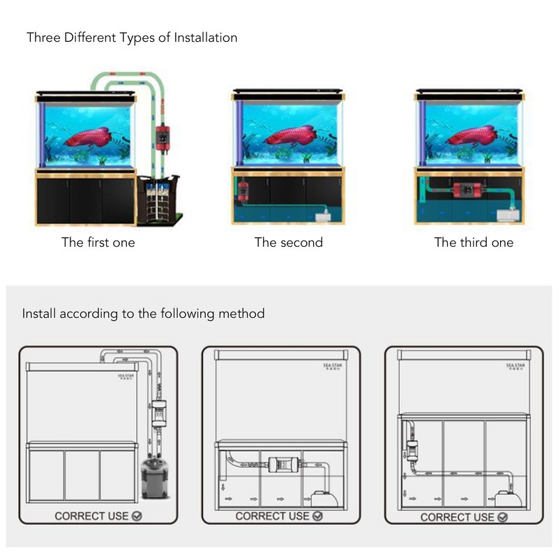 Aquarium External Heater Waterproof Auto Constant Temp Fish Tank Heating