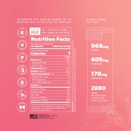 Keto Chow SALTT Electrolytes Powder Flavored Drink Mix - Fruit Variety - 90 Hydration Packets - Magnesium, Potassium, Sodium, Trace Minerals - Zero Sugar & Gluten Free - 3 Packs of 30